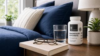 Magnesium glycinate sleep support routine with relaxation and consistency benefits.