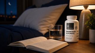 Magnesium glycinate for sleep as part of a calm nighttime routine.