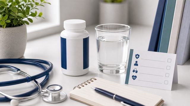 Magnesium glycinate safety checklist showing serving size, side effects, and doctor warning.